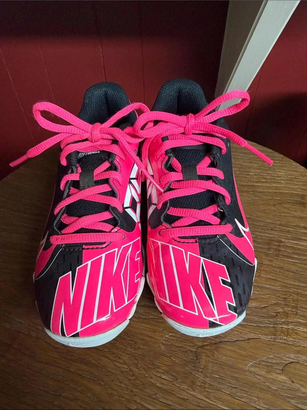 Nike Hyperdiamond 4 Fast Flex Girls' Softball Cleats Pink Black White